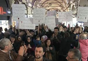 Kapalıçarşı'da eylem: Esnaf bedesteni işgal etti