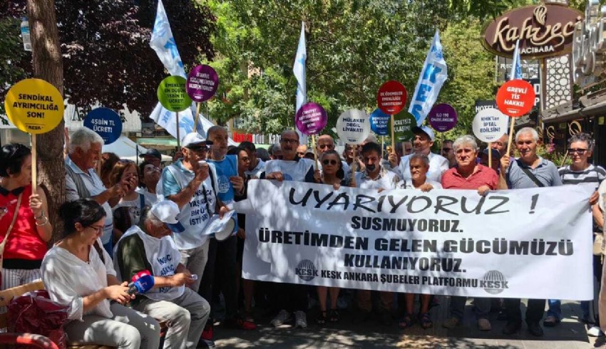 KESK, ülke genelinde iş bıraktı, ilk uyarımız dedi