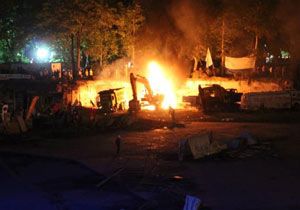 Taksim Meydanı yangın yeri