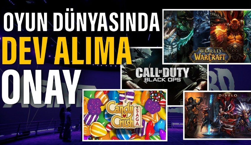 İngiliz Rekabet Otoritesi (CMA), Microsoft’un oyun firması Activision Blizzard'ı satın almasına yeşil ışık yandı.  69 milyar dolarlık satın alım için görüşmeler 6 Ekim'e kadar sürecek.