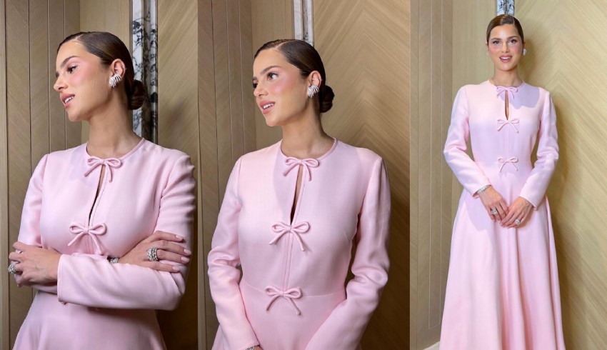 Nazlı Sabancı'nın pembe şıklığı