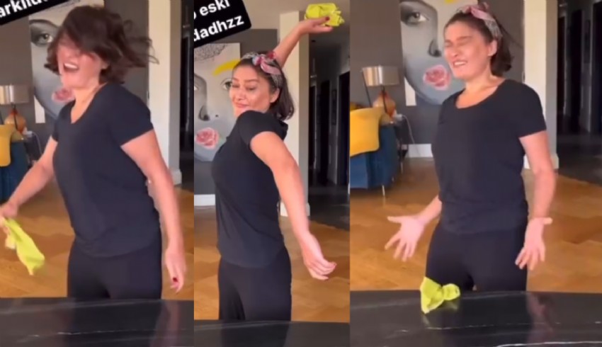 Nurgül Yeşilçay'ın temizlik çılgınlığı