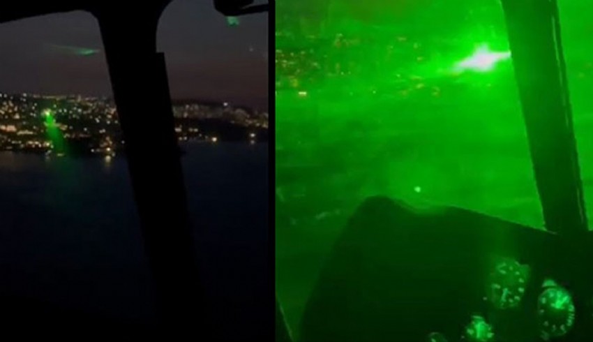 Polis helikopterine lazer tutan kişiye 91 bin lira ceza