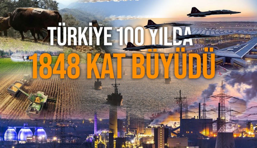 Sabandan sanayiye Türkiye Cumhuriyet'le 100 yılda 1.848 kat büyüdü