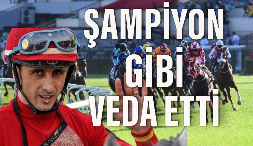 Şampiyon jokey Gökhan Kocakaya, ABD yolculuğu öncesi son kez at bindiği Veliefendi hipodromuna 2 birincilik ile veda etti
