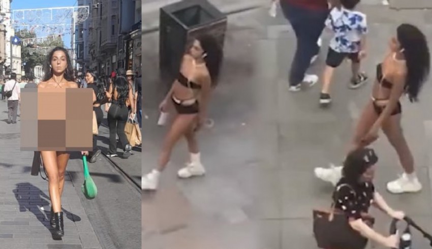 Sokakta yarı çıplak yürüyen manken Melisa Yaren Aydınalp’e hapis istemi