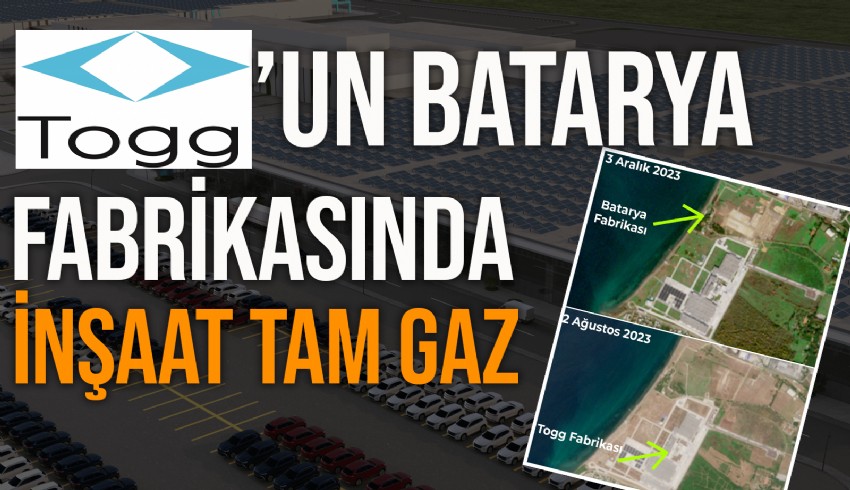 Togg'un batarya fabrikasında inşaat çalışmaları tam gaz devam ediyor...