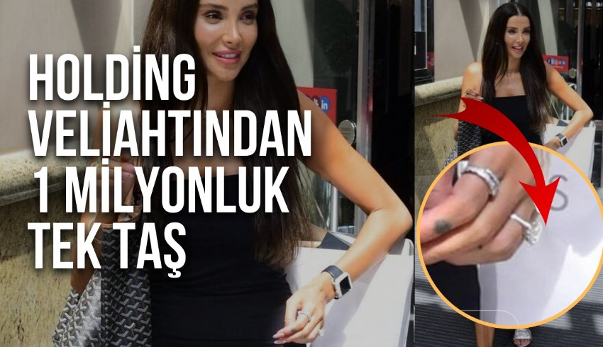 Ünlü iş insanı Faruk Çolakoğlu'ndan sevgilisi Özge Ulusoy'a 1 milyonluk tek taş hediyesi