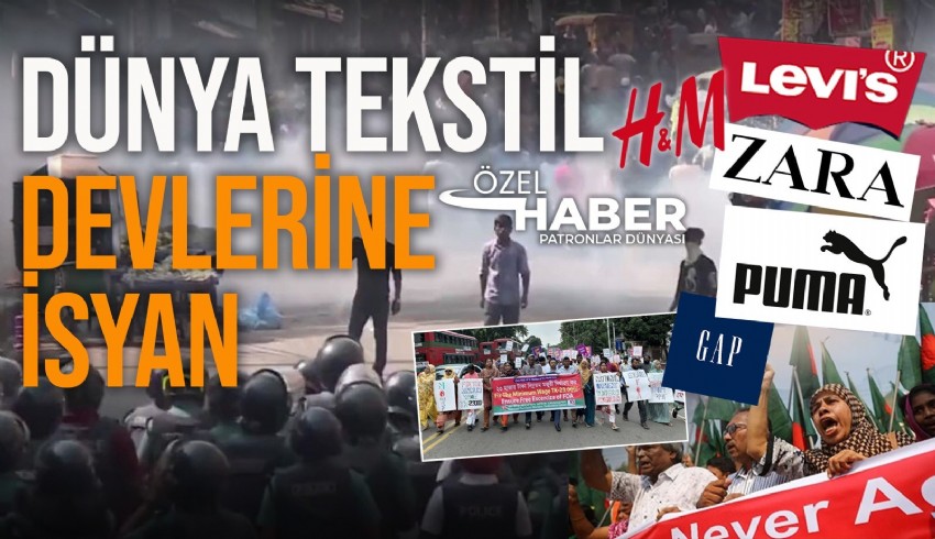 Zara, H&M, Zara gibi ünlü firmalara ürün üreten tekstil atölyelerinden çalışan binlerce Bangladeşli işçi düşük ücret nedeniyle sokağa döküldü